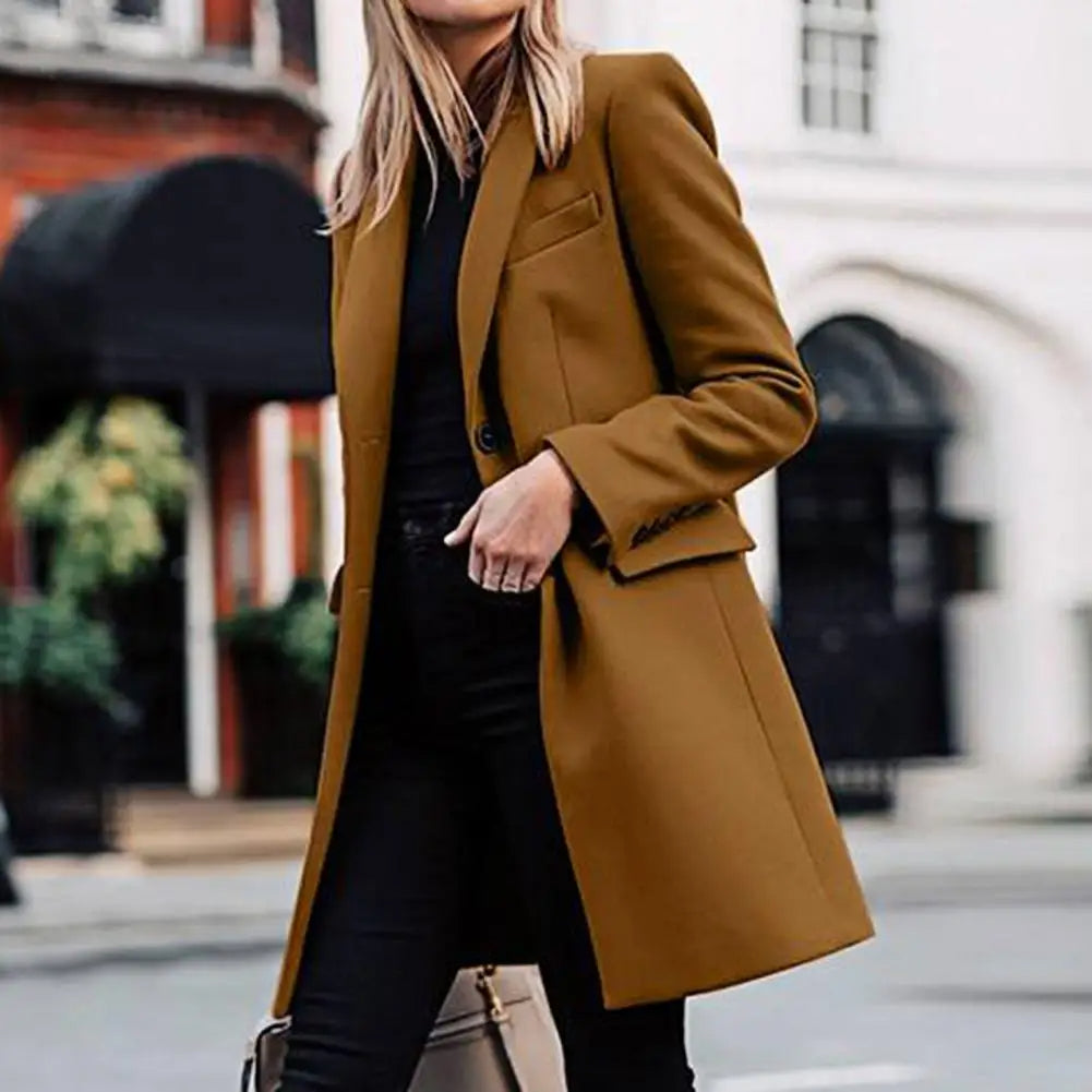 Marabel | Women's Longline Tailored Notch-Lapel Coat
