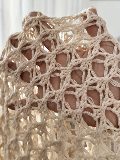 Marlowe | Women's Open-Front Crochet Knit Batwing Cardigan