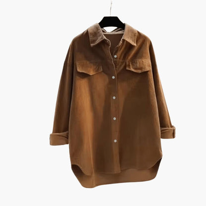 Marlowe | Women's Oversized Corduroy Button-Up Shirt Jacket