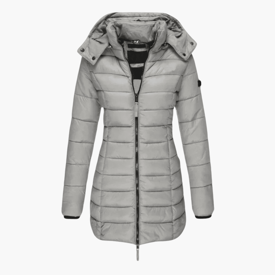 Harper | Women's Hooded Quilted Tailored Puffer Coat