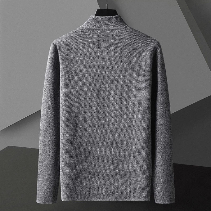 Alcott | Men's Woven Collarless Knit Cardigan
