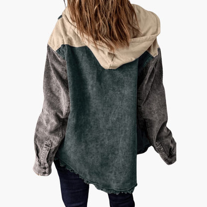 Sierra | Women's Colorblock Corduroy Button-Up Shacket