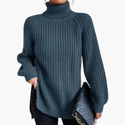 Harlow | Women's Chunky Knit Turtleneck Oversized Sweater