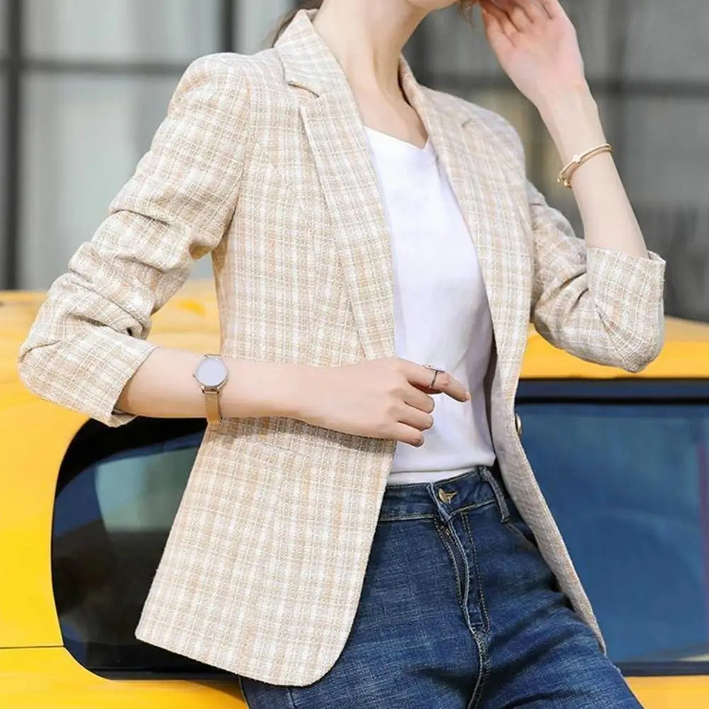 Esme | Women's Single-Button Tailored Striped Office Blazer Jacket