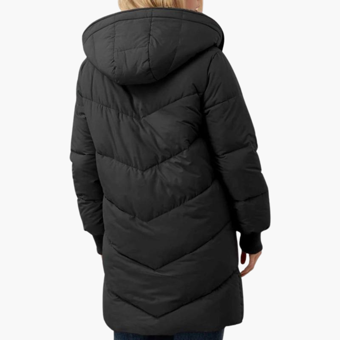 Marlowe | Women's Hooded Sherpa-Lined Longline Puffer Coat