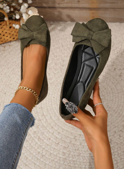 Marlowyr | Women's Bow Slip On Ballet Flat