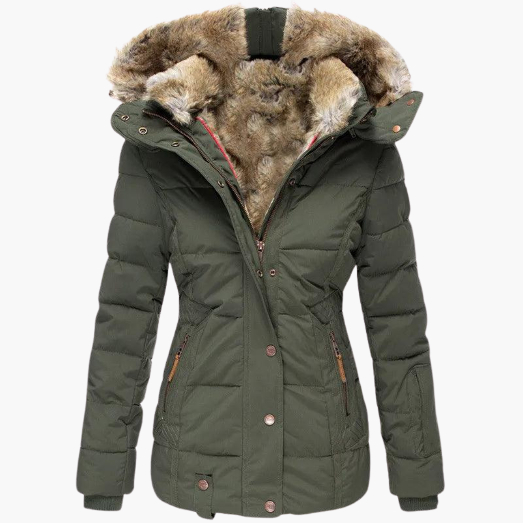 Aspen | Women's Hooded Fur-Lined Slim Fit Winter Parka Jacket
