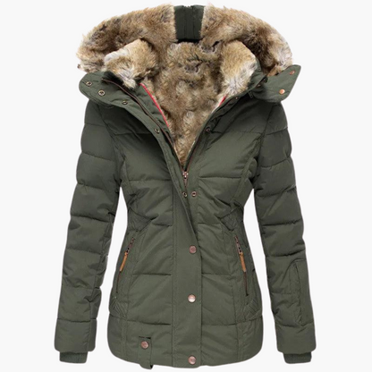 Aspen | Women's Hooded Fur-Lined Slim Fit Winter Parka Jacket