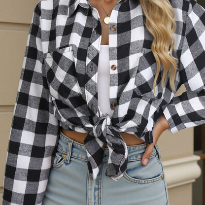 Wrenlee | Women's Relaxed Buffalo Check Plaid Button Up Shirt