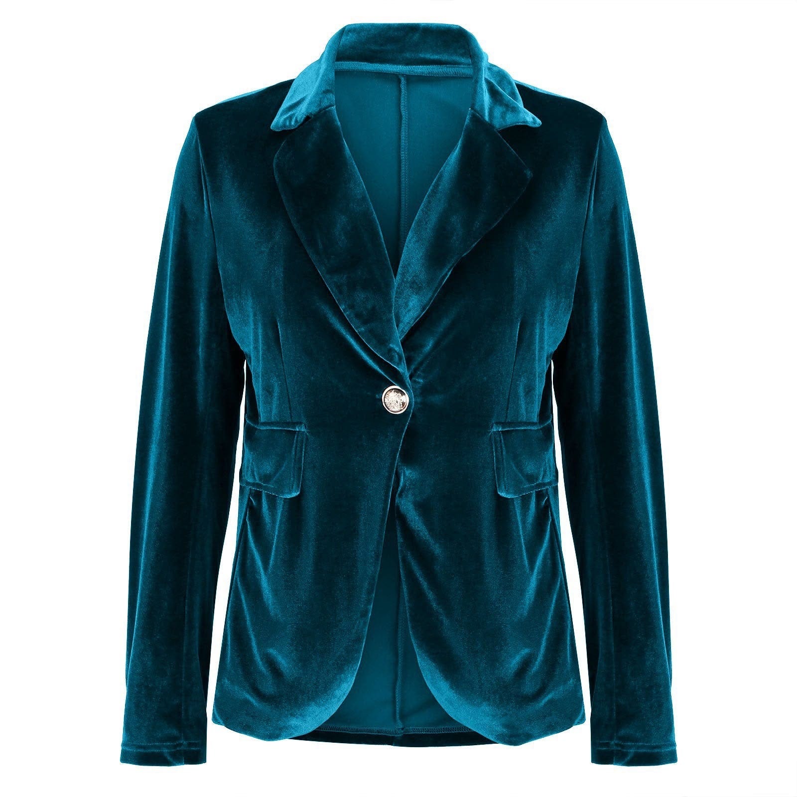 Beatrice | Women's Velvet Notched Lapel Fitted Blazer