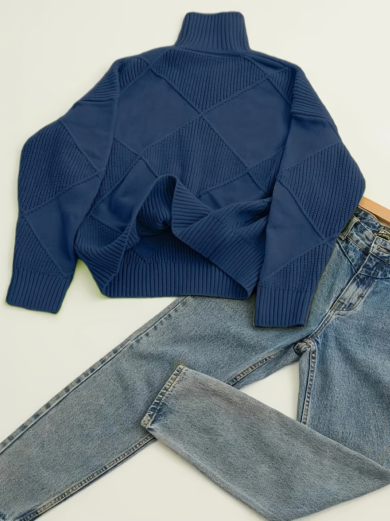 Ophira | Women's Chunky Textured Turtleneck Cable Knit Sweater