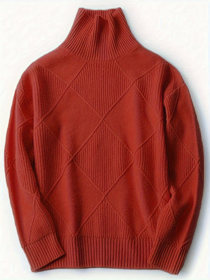 Ophira | Women's Chunky Textured Turtleneck Cable Knit Sweater