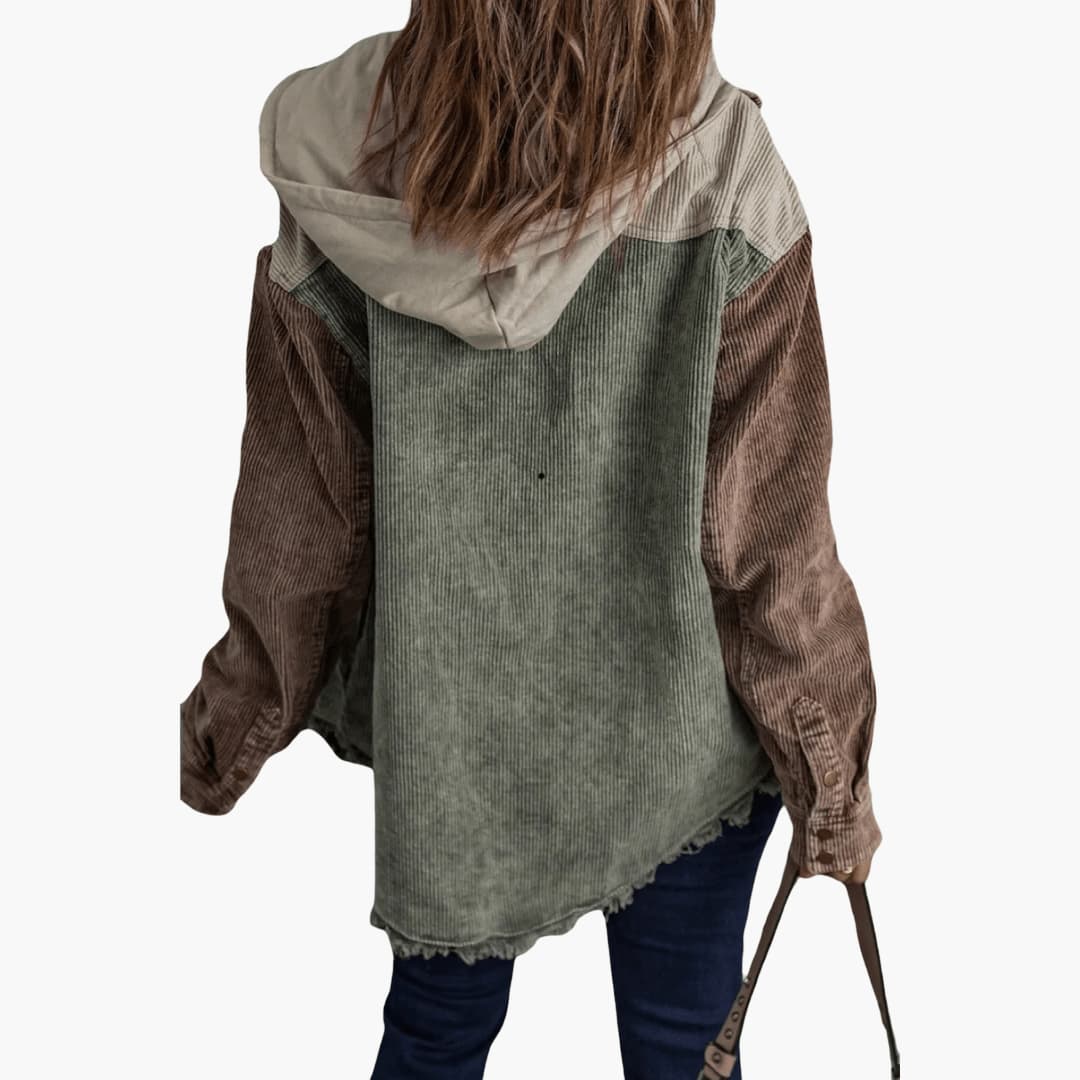 Sierra | Women's Colorblock Corduroy Button-Up Shacket