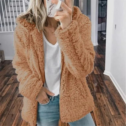 Odessa | Women's Hooded Sherpa Fleece Zip Jacket