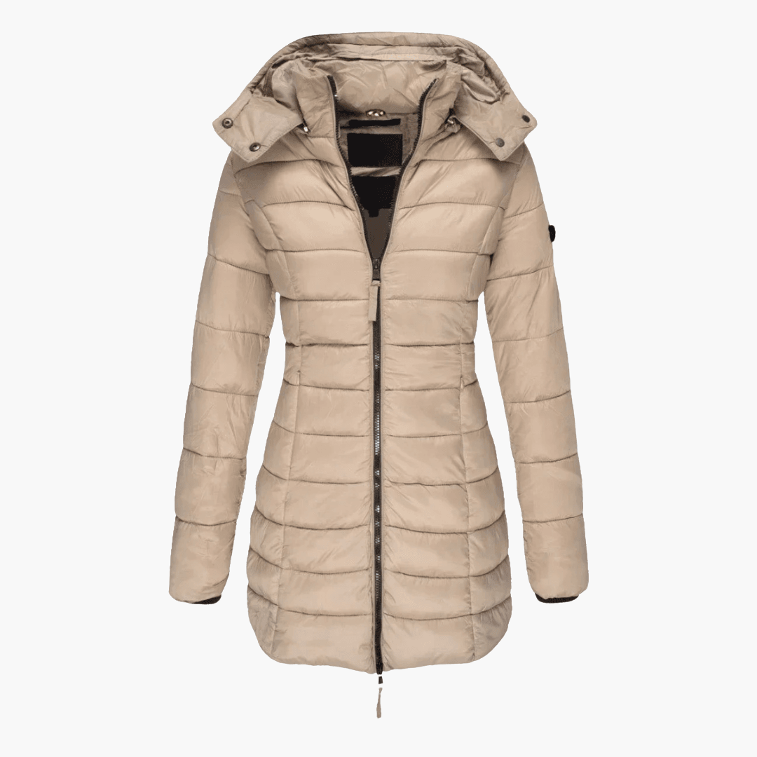 Harper | Women's Hooded Quilted Tailored Puffer Coat