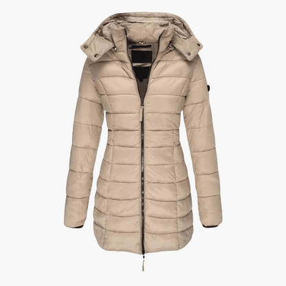 Harper | Women's Hooded Quilted Tailored Puffer Coat