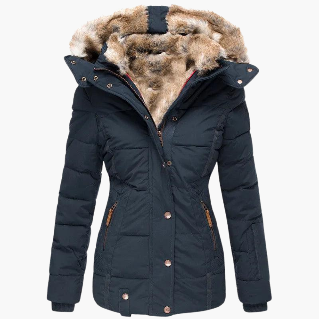 Aspen | Women's Hooded Fur-Lined Slim Fit Winter Parka Jacket