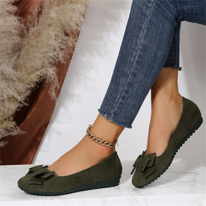 Marlowyr | Women's Bow Slip On Ballet Flat