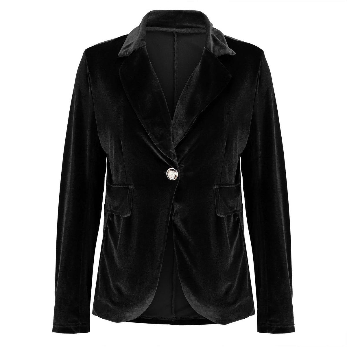 Beatrice | Women's Velvet Notched Lapel Fitted Blazer