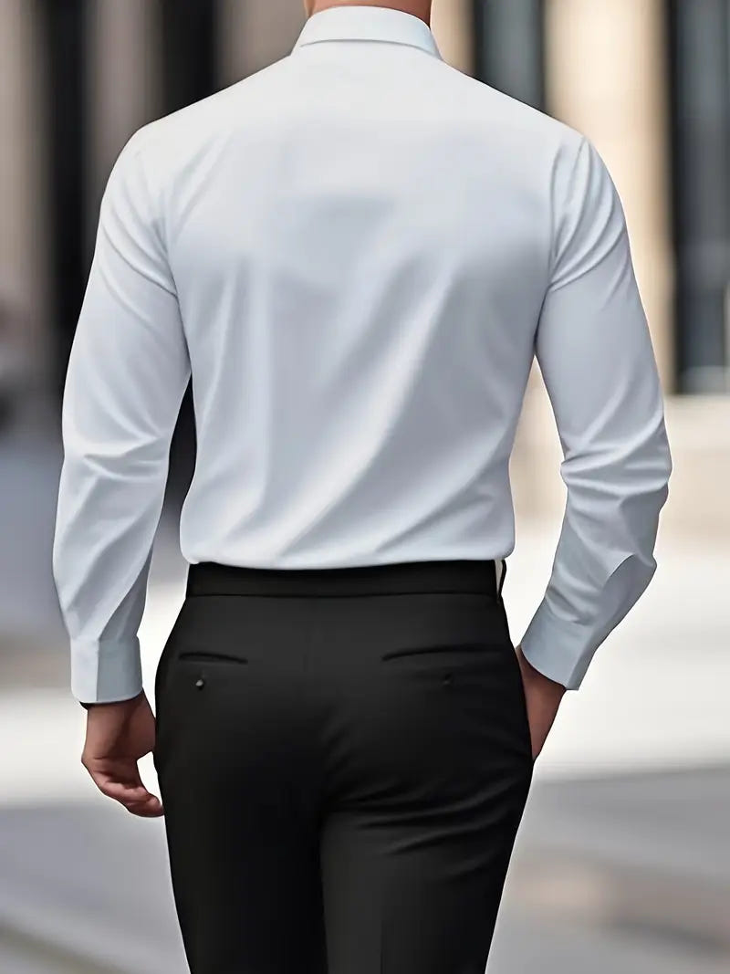 Alaric | Men's Slim Fit Long Sleeve Smart Casual Dress Shirt