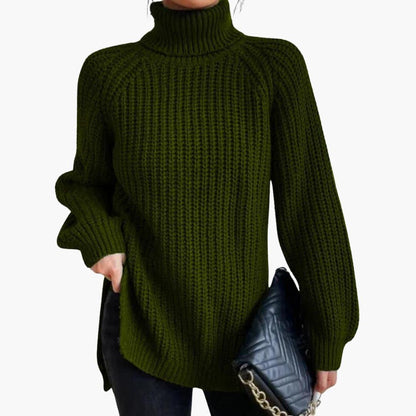 Harlow | Women's Chunky Knit Turtleneck Oversized Sweater
