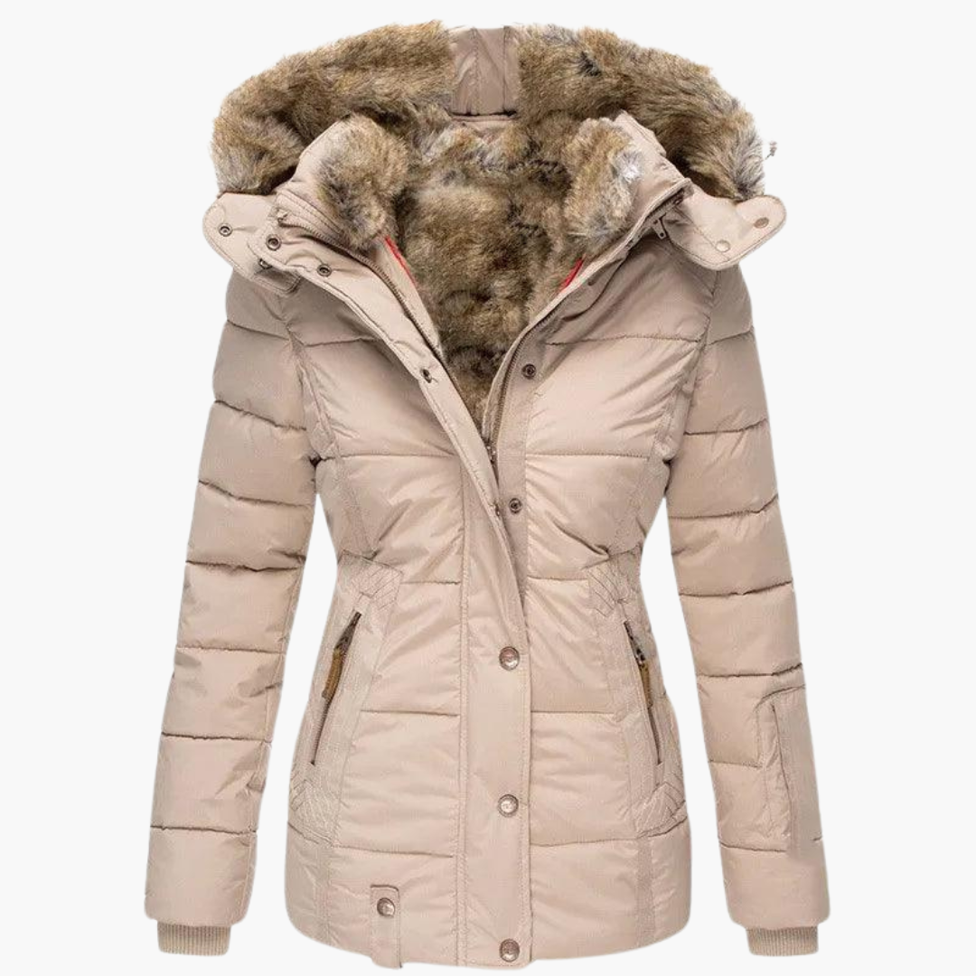 Aspen | Women's Hooded Fur-Lined Slim Fit Winter Parka Jacket