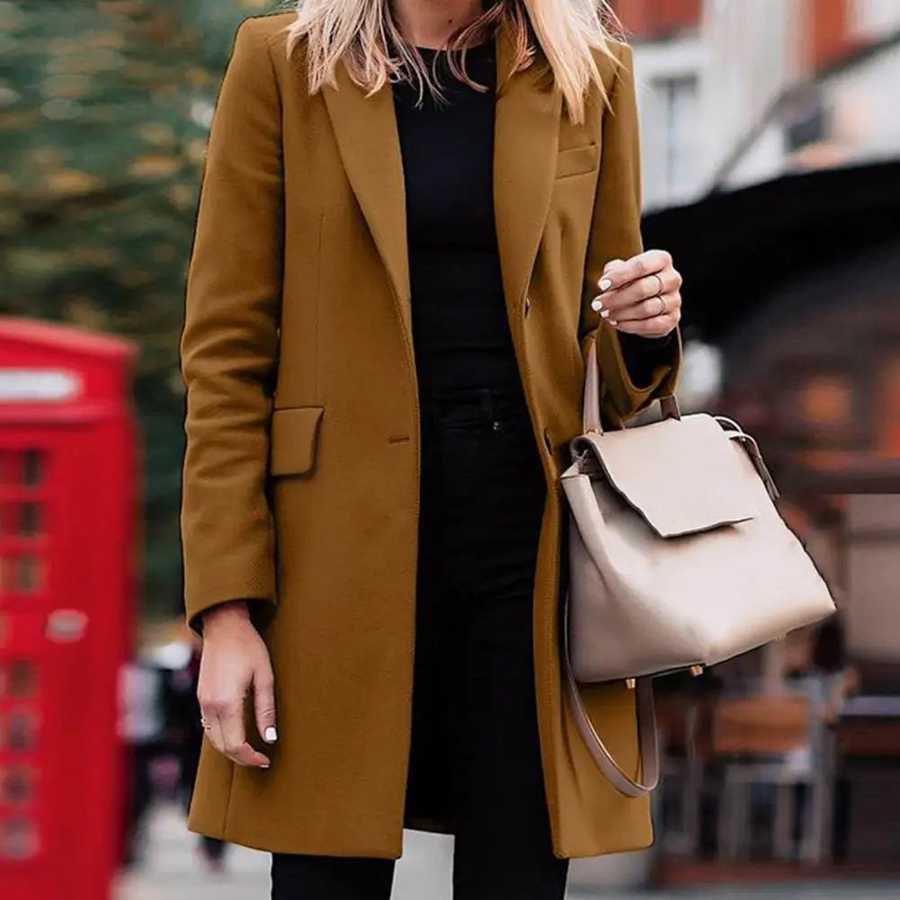 Marabel | Women's Longline Tailored Notch-Lapel Coat