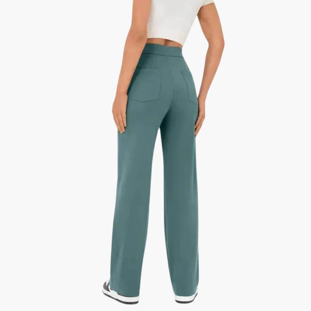 Marlowe | Women's High Waisted Wide Leg Button Front Trouser