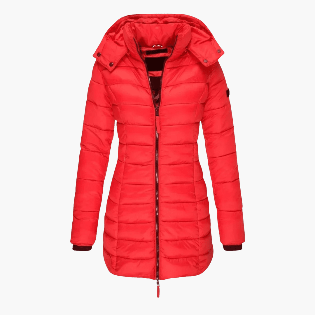 Harper | Women's Hooded Quilted Tailored Puffer Coat