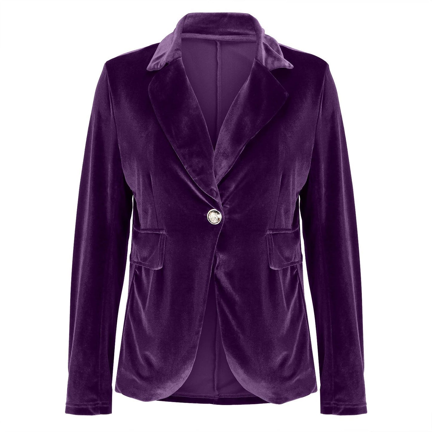 Beatrice | Women's Velvet Notched Lapel Fitted Blazer