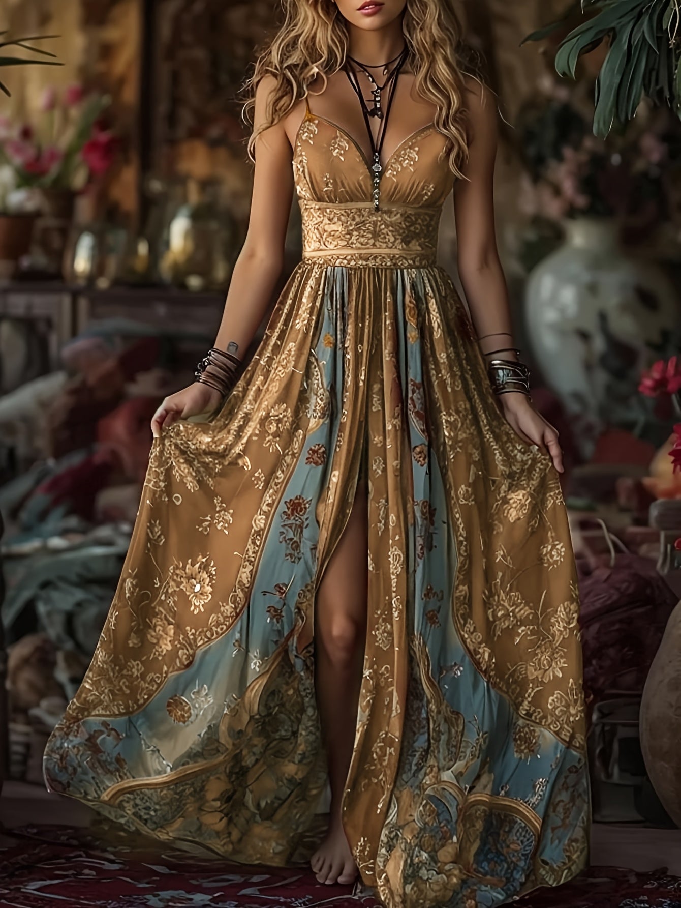 Seraphina | Women's Boho Floral Maxi Dress