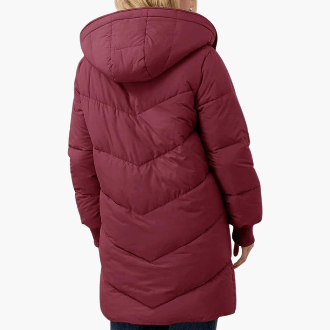 Marlowe | Women's Hooded Sherpa-Lined Longline Puffer Coat