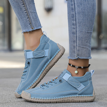 Marlow | Women's Stitch Detail Lace Up Comfortable Flat Sneaker