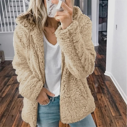 Odessa | Women's Hooded Sherpa Fleece Zip Jacket
