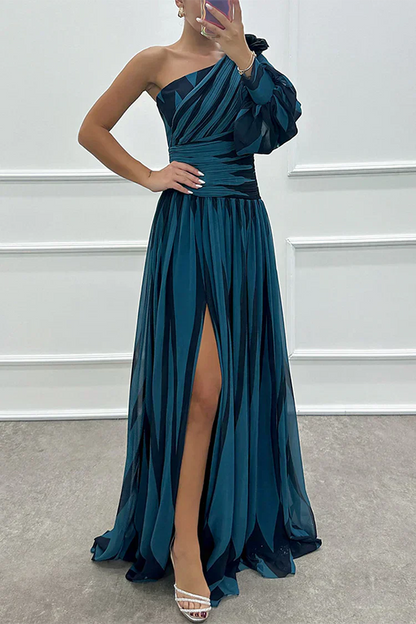 Whitmore | Women's One Shoulder Pleated Evening Wedding Guest Maxi Dress