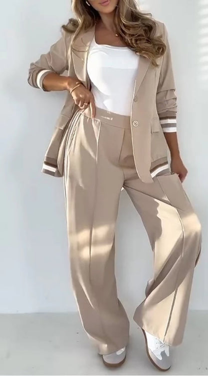 Marlowe | Women's Tailored Wide-Leg Blazer Trouser Set