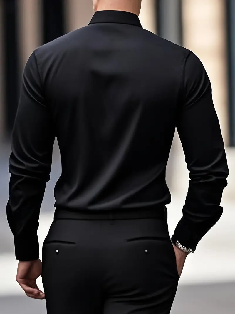Alaric | Men's Slim Fit Long Sleeve Smart Casual Dress Shirt
