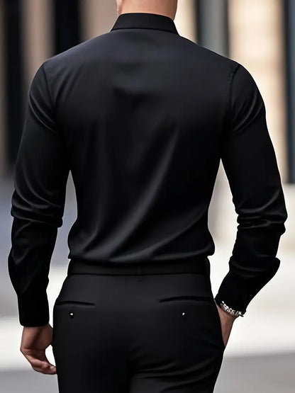 Alaric | Men's Slim Fit Long Sleeve Smart Casual Dress Shirt