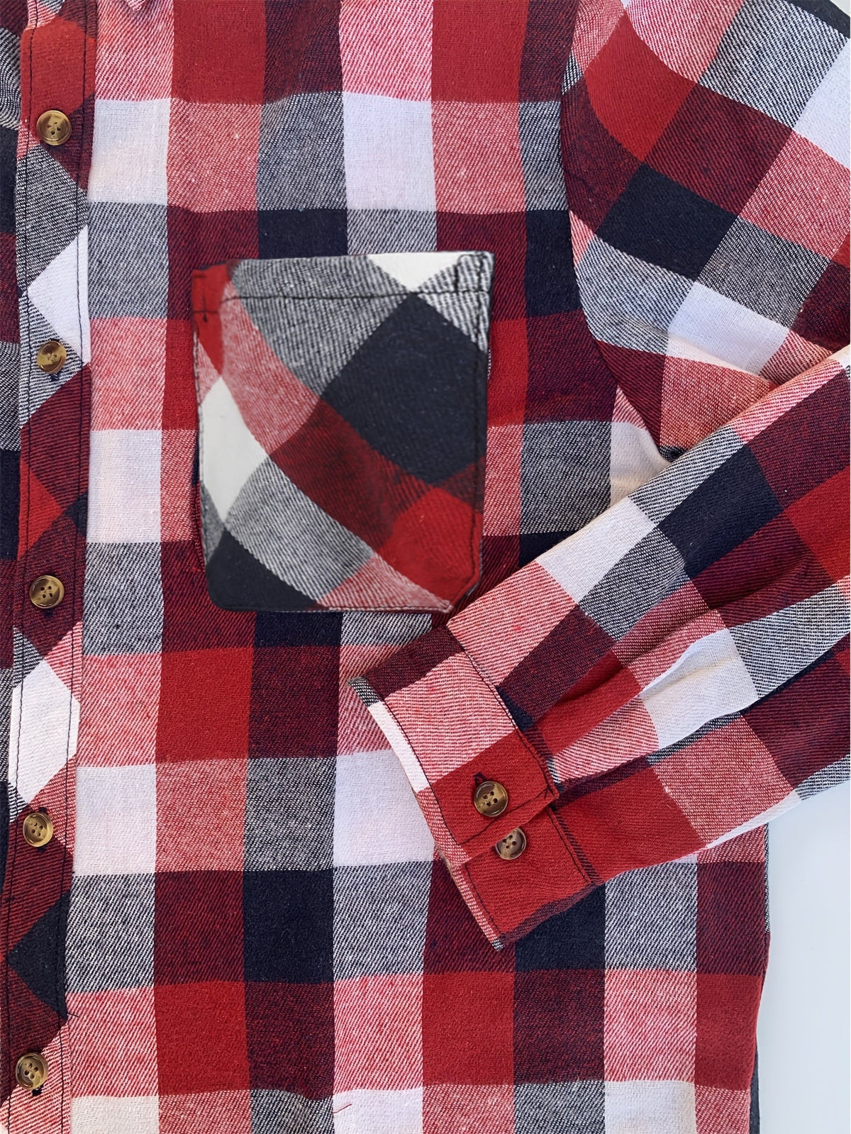Wrenlee | Women's Relaxed Buffalo Check Plaid Button Up Shirt