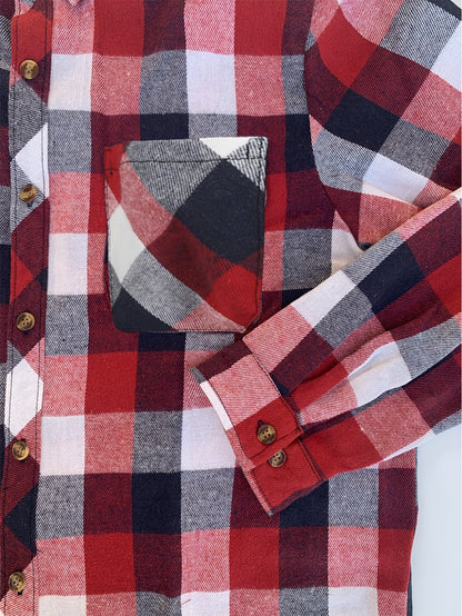 Wrenlee | Women's Relaxed Buffalo Check Plaid Button Up Shirt