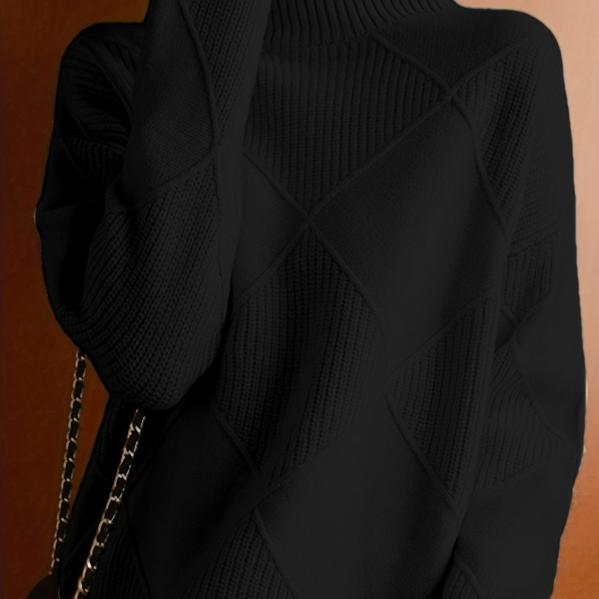 Ophira | Women's Chunky Textured Turtleneck Cable Knit Sweater
