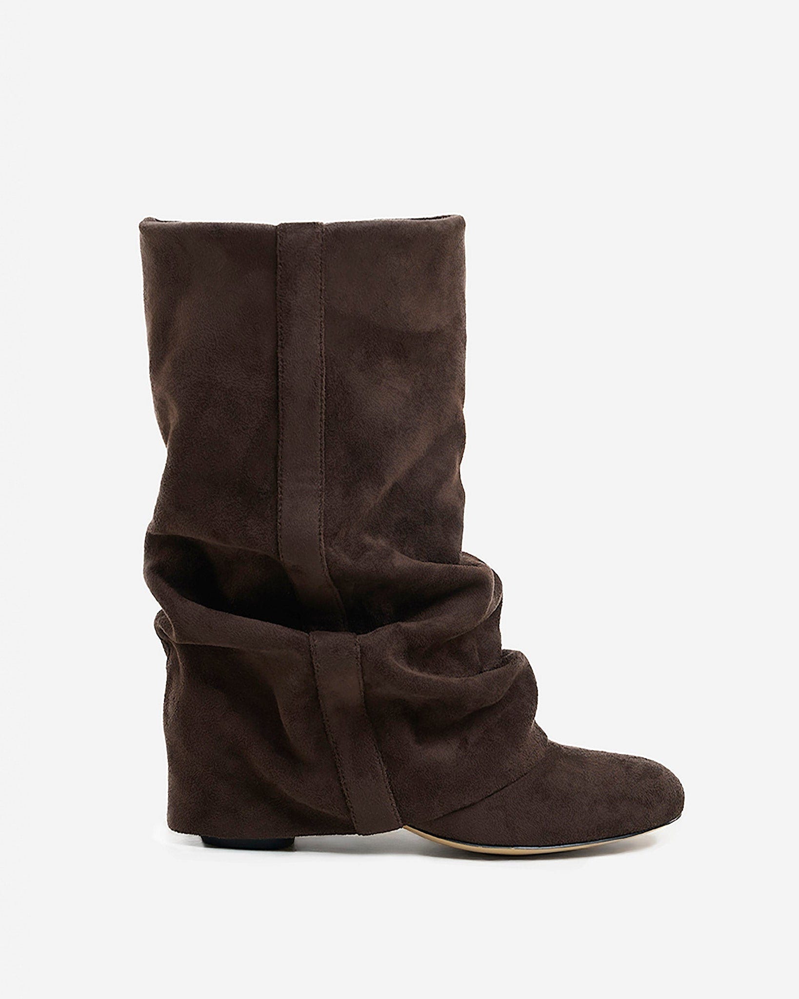 Marlowe | Women's Slouchy Hidden Heel Rounded Toe Knee High Boot