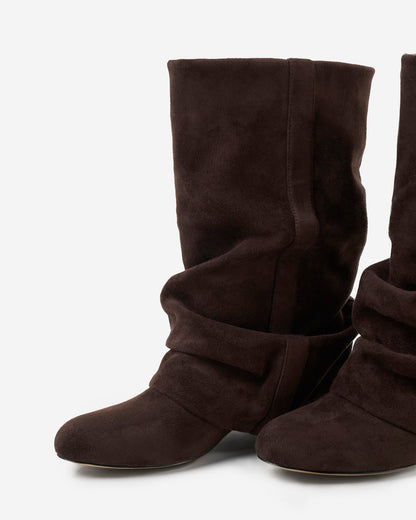 Marlowe | Women's Slouchy Hidden Heel Rounded Toe Knee High Boot