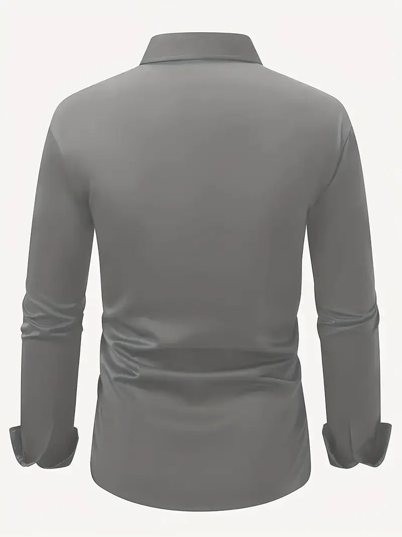 Alaric | Men's Slim Fit Long Sleeve Smart Casual Dress Shirt
