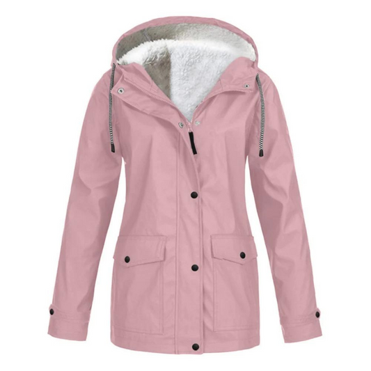 Adaline | Women's Windproof Hooded Sherpa Lined Rain Jacket