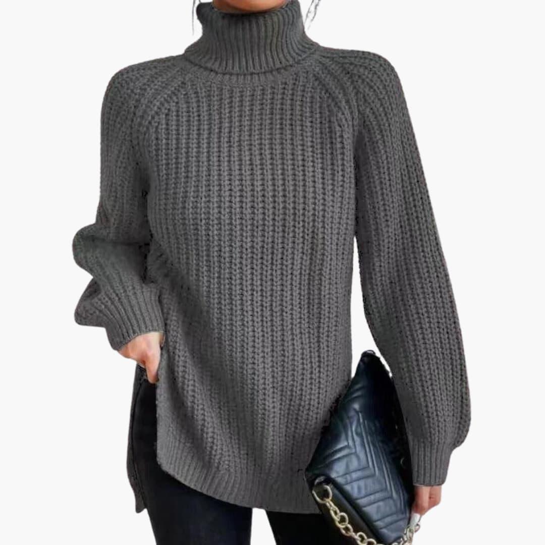 Harlow | Women's Chunky Knit Turtleneck Oversized Sweater