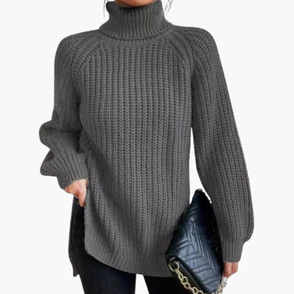 Harlow | Women's Chunky Knit Turtleneck Oversized Sweater
