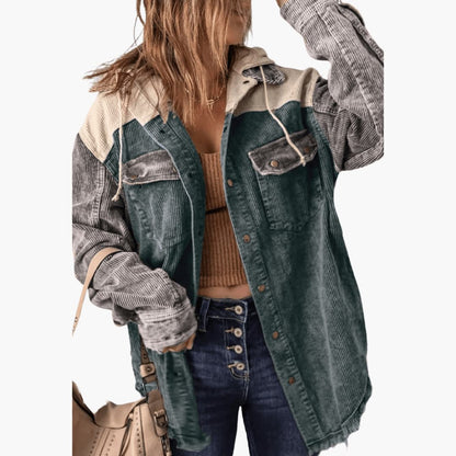 Sierra | Women's Colorblock Corduroy Button-Up Shacket