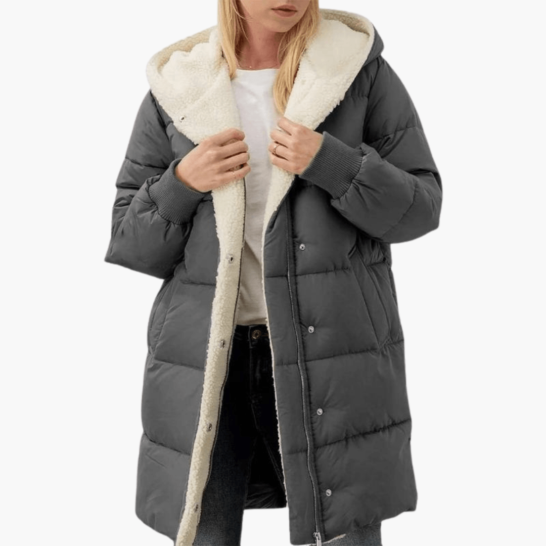 Marlowe | Women's Hooded Sherpa-Lined Longline Puffer Coat