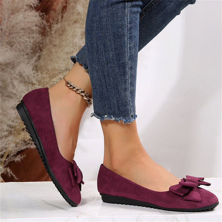 Marlowyr | Women's Bow Slip On Ballet Flat